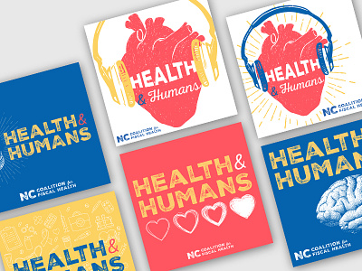 Health & Humans Podcast Cover Art cover cover art health heart illustration podcast