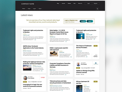 News landing page