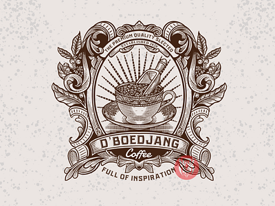 design i did for "D'BOEDJANG COFFE" ☕️ 99designs badgedesign coffe espresso fiverr graphicdesigner hand drawn ilustration