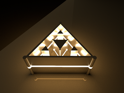 TRIANGLE OF LIGHT 3d 4d c4d cinema4d dark design minimal