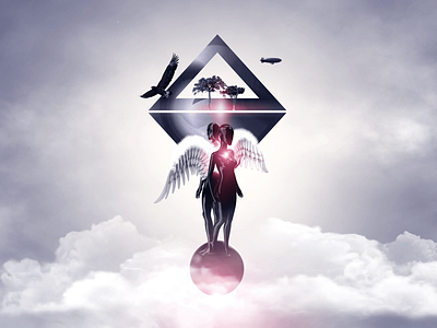 GENESIS angel art artwork clouds collage digital figure flare genesis geometry life man sacred trend triangle volume woman