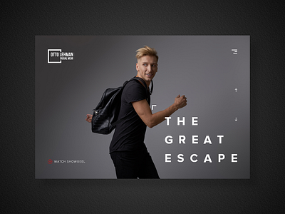 The Great Escape banner beauty black boutique branding clean dark design expensive fashion illustration luxe luxury main minimal screen typography ui wear web