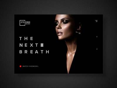 The Next Breath banner beauty black boutique branding clean dark design dress expensive fashion luxe luxury main screen typography ui ux web woman