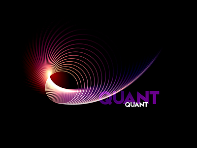 Quant black bright circle design lines minimal quant quantum space universe violet