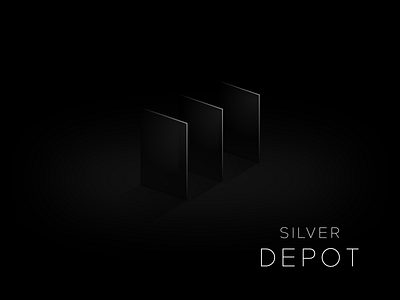 Silver Depot 3d black branding clean dark design geometry illustration minimal style stylish vector