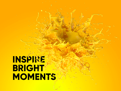 Inspire Bright Moments black branding bright clean design minimal typography yellow