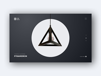 PYRAMIDRON black branding clean dark design interior lamp light minimal pyramid screen shop store typography ui web