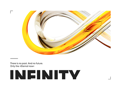 INFINITY-2 3d c4d cinema4d clean design infinity minimal typography white yellow