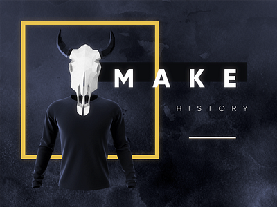 MAKE HISTORY black branding dark design fashion grunge minimal skull sleeve trend typography wear