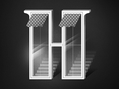 36 Days of Type - H 36days h 36daysoftype adobe illustrator illustration illustrator letter noise