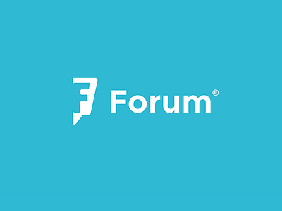 Forum logo branding flat identity logo logotype vector web