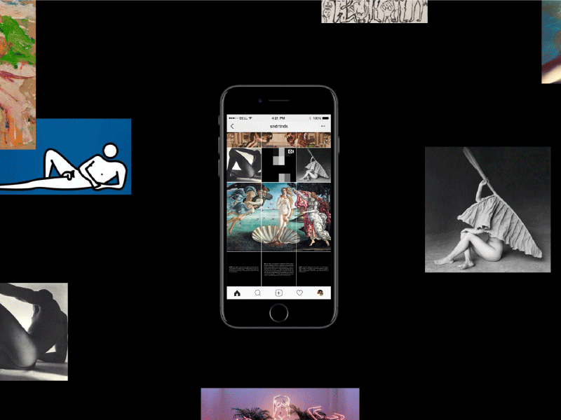 send ^art nudes art branding curation instagram pixels social media