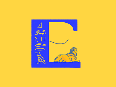 Egypt. #36daysoftype 36 days of type 36daysoftype blue cleopatra design egypt gold letter lettering sketch sphinx typogaphy