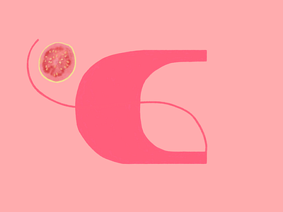 Guayaba. #36daysoftype 36dayoftype fruit guava guayaba illustration letter