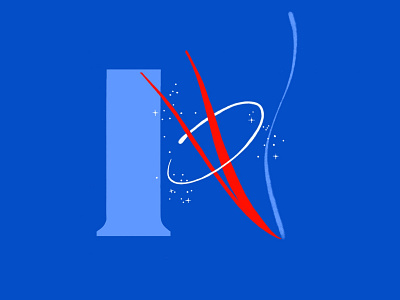 NASA. #36daysoftype 36 days of type 36daysoftype art illustration letter logo n nasa space stars type art typogaphy