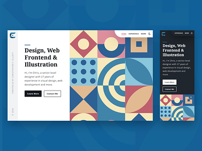 Redesigned Portfolio Site affinity designer portfolio vue.js web design