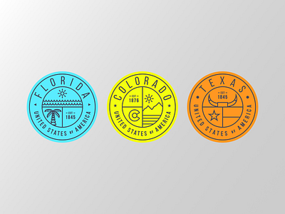 State Badges affinity designer badges graphic design illustration