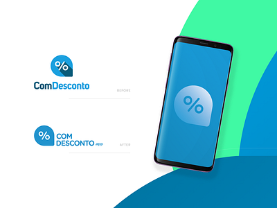 Comdesconto Logo Redesign app branding clean design flat icon illustration lettering logo minimal redesign type typography vector