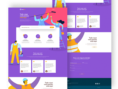 catajob onepage site branding clean design flat icon identity illustration interface landingpage lettering logo minimal type typography ui ux vector web webdesign website