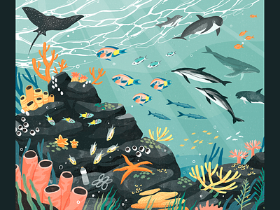 Aquarium Illustration animal illustration aquarium character design childrens book illustration childrens book illustrations digital illustration editorial illustration fish illustration illustration illustration art illustrator kidlit kidlitart kidlitartist