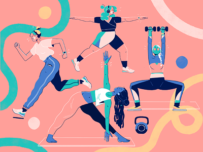 Exercise Illustration designs, themes, templates and downloadable graphic  elements on Dribbble