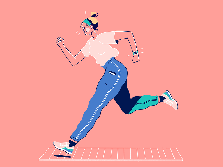 Jogging Illustration by Lydia Hill on Dribbble