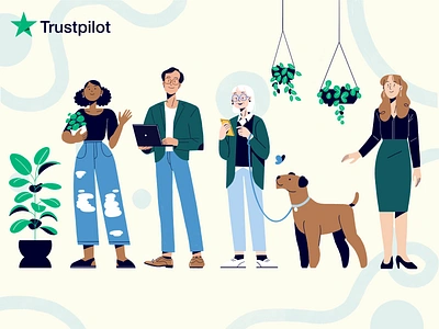 Trustpilot Character Designs branding character design design digital illustration editorial illustration illustration tech illustration trustpilot