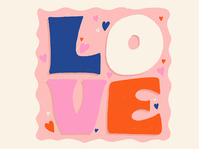 Love color palette lettering love typography valentines