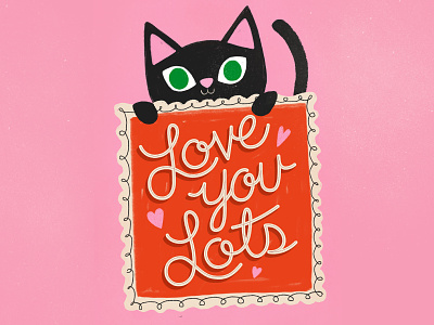 Valentine Cat cat childrens illustration cute cute illustration lettering typography valentine valentine day