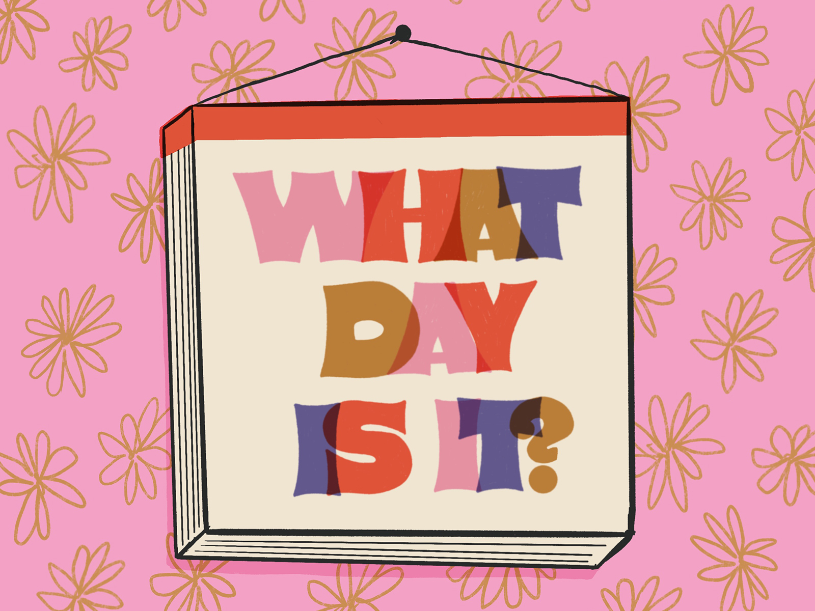 What Day Is It? design hand lettering illustration lettering mid century typography