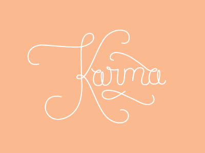 Karma girly hand lettering karma script typography