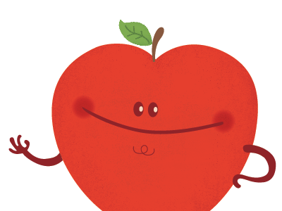 Appley apple cute fruit fruit illustration
