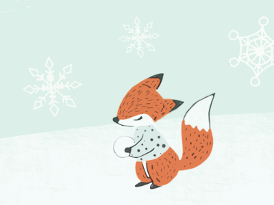 Winter fox animal cute fox fox in sweater winter