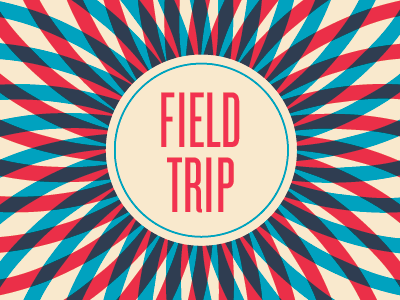 Poster option 2 blue field trip gig poster pattern poster red
