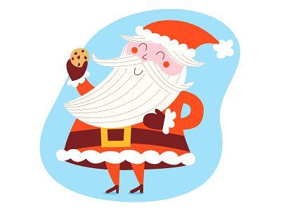 Santa character illustrator christmas cookies cute holidays illustration santa