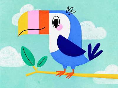 Toucan bird childrens illustration cute digital digital illustration illustration texture toucan