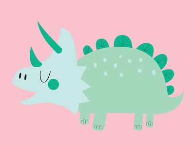 Dinosaur Party - Triceratops childrens book illustration cute dinosaur dinosaur graphic design illustration triceratops vector illustration