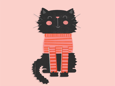 Sweater Cat animal cat cat sweater cute animal illustration pet sweater