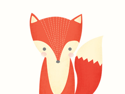 Fox animal baby baby shower cute animal fox illustration