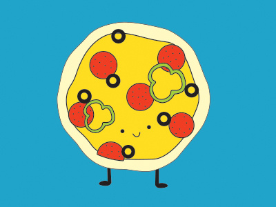 Pizza Pal coloring book food illustration pizza