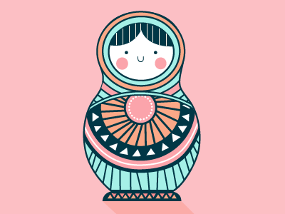 Sherbet Matryoshka Doll