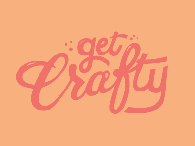 Get Crafty craft crafty lettering logo typography