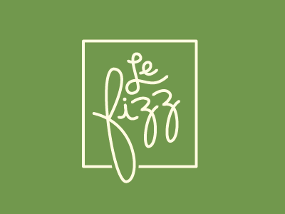 le fizz fizz french lettering logo mark typography
