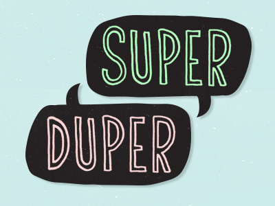 Super Duper lettering simpsons super duper texture type typography