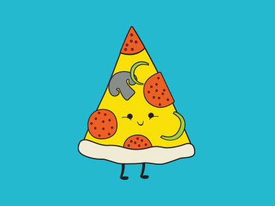 Pizza Buddy cute food food illustration pizza