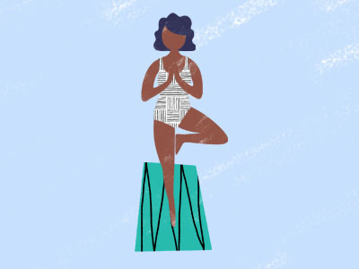 Yoga character illustration girl illustration yoga yoga pose