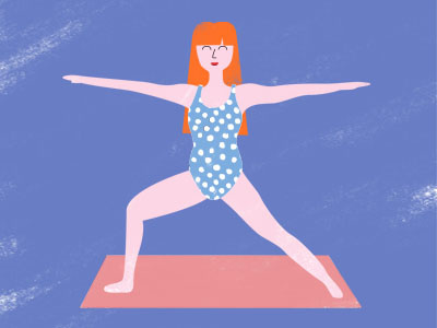 Yoga x3 character illustration girl illustration yoga yoga pose