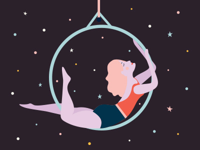 Acrobat acrobat circus girl hoop illustration
