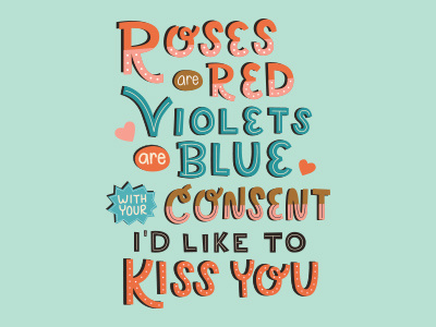 Roses are Red hand lettering holiday lettering typography valentine valentines day