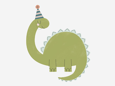 Party Dino childrens illustration cute dino dinosaur illustration party party hat